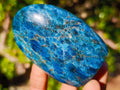 Polished Blue Apatite Standing Display Pieces x 6 From Betroka, Madagascar - Toprock Gemstones and Minerals 