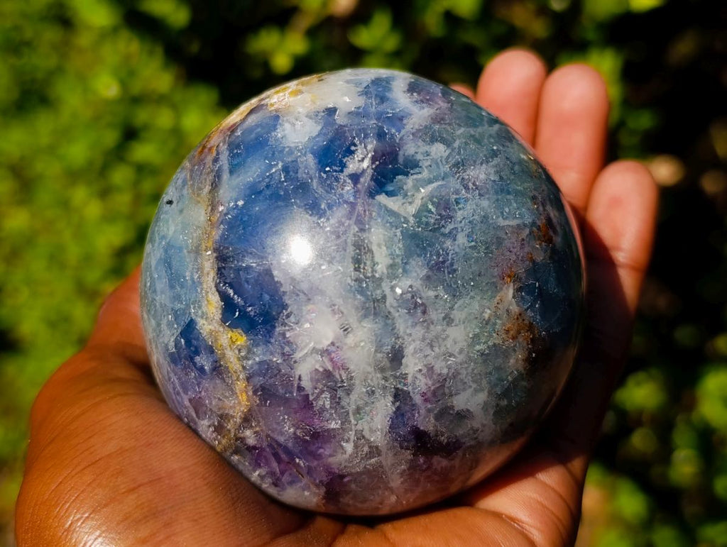 Polished Watermelon Fluorite Spheres x 2 From Uis, Namibia - Toprock Gemstones and Minerals 