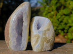 Polished Blue Lace Agate Standing Display Pieces and Free Forms x 8 From Nsanje, Malawi - Toprock Gemstones and Minerals 