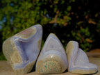 Polished Blue Lace Agate Standing Display Pieces and Free Forms x 8 From Nsanje, Malawi - Toprock Gemstones and Minerals 