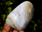 Polished Blue Lace Agate Standing Display Pieces and Free Forms x 8 From Nsanje, Malawi - Toprock Gemstones and Minerals 
