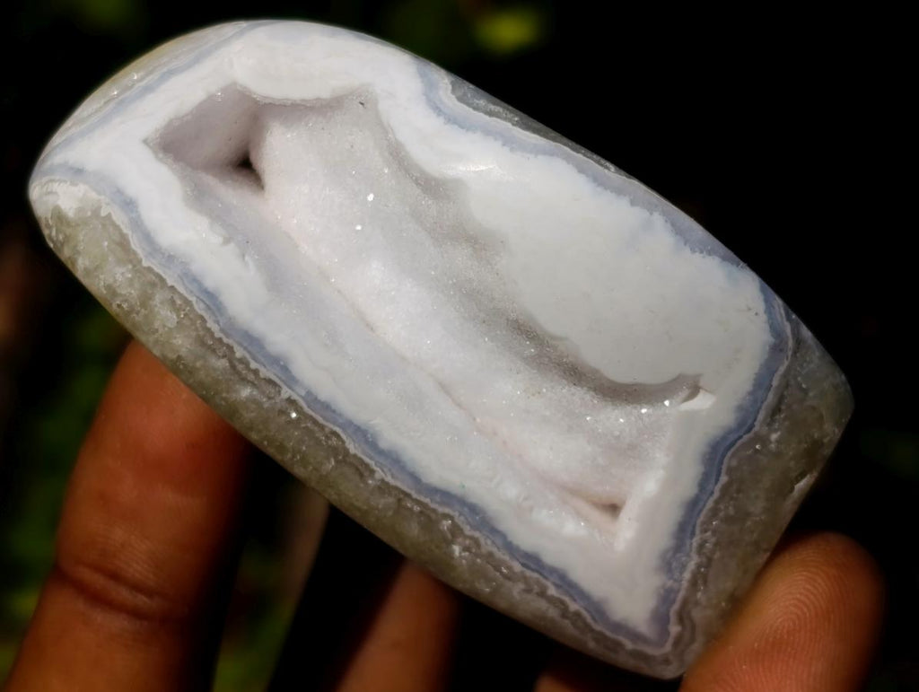 Polished Blue Lace Agate Standing Display Pieces and Free Forms x 8 From Nsanje, Malawi - Toprock Gemstones and Minerals 
