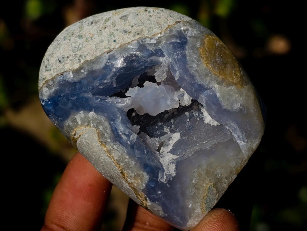 Polished Blue Lace Agate Standing Display Pieces and Free Forms x 8 From Nsanje, Malawi - Toprock Gemstones and Minerals 