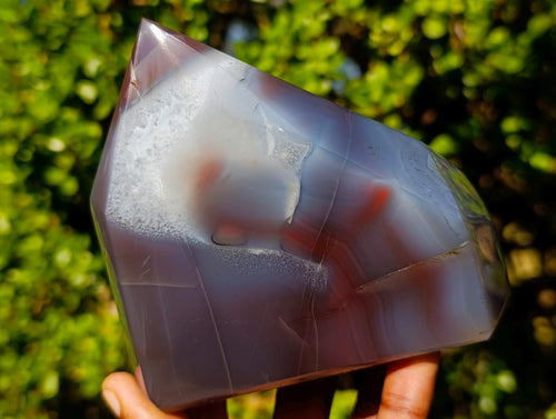 Polished Strawberry Agate Display Crystals x 2 From Mozambique - Toprock Gemstones and Minerals 