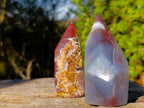 Polished Strawberry Agate Display Crystals x 2 From Mozambique - Toprock Gemstones and Minerals 