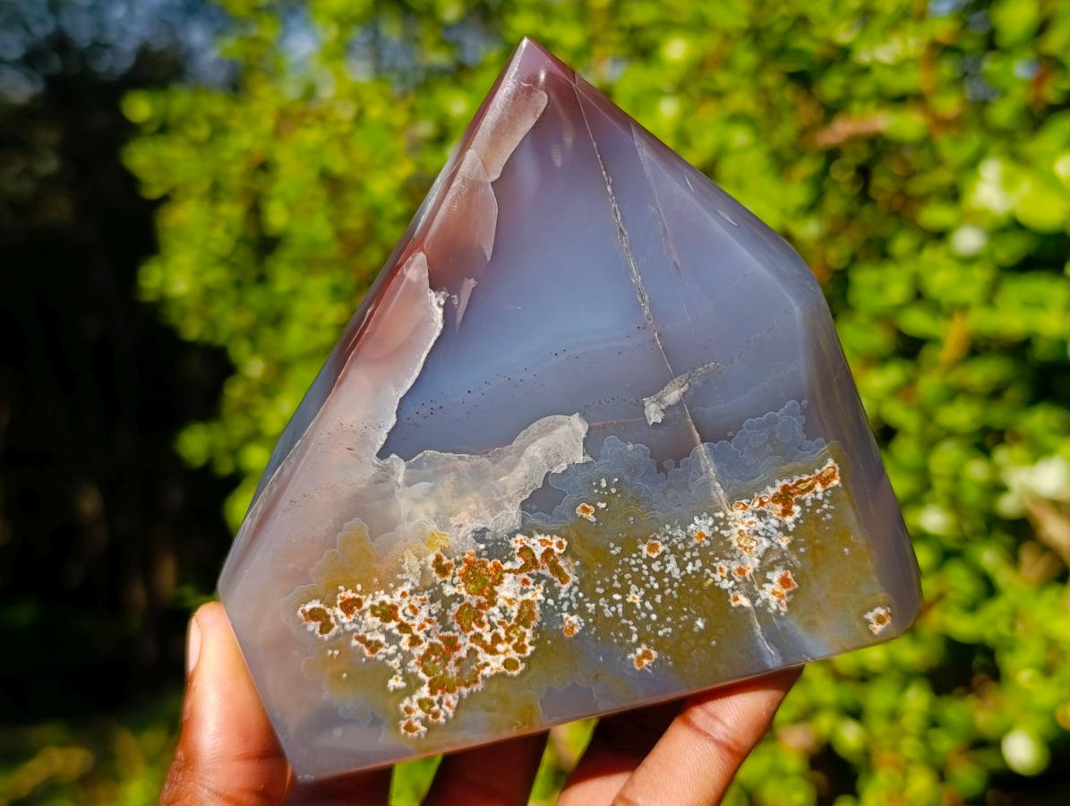 Polished Strawberry Agate Display Crystals x 2 From Mozambique - Toprock Gemstones and Minerals 