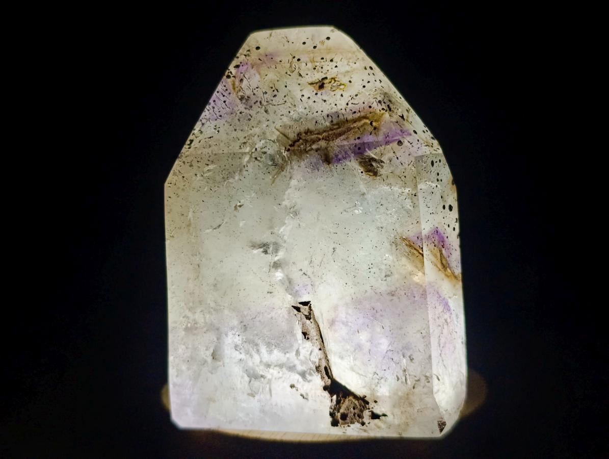 Polished Smokey Window Amethyst Display Crystals x 2 From Akansobe, Madagascar - Toprock Gemstones and Minerals 