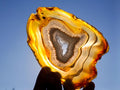 Polished Banded Agate Slices with Natural Edging x 12 From Madagascar - Toprock Gemstones and Minerals 