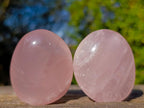 Polished Gemmy Rose Quartz Palm Stones x 24 From Madagascar - Toprock Gemstones and Minerals 