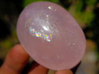 Polished Gemmy Rose Quartz Palm Stones x 24 From Madagascar - Toprock Gemstones and Minerals 
