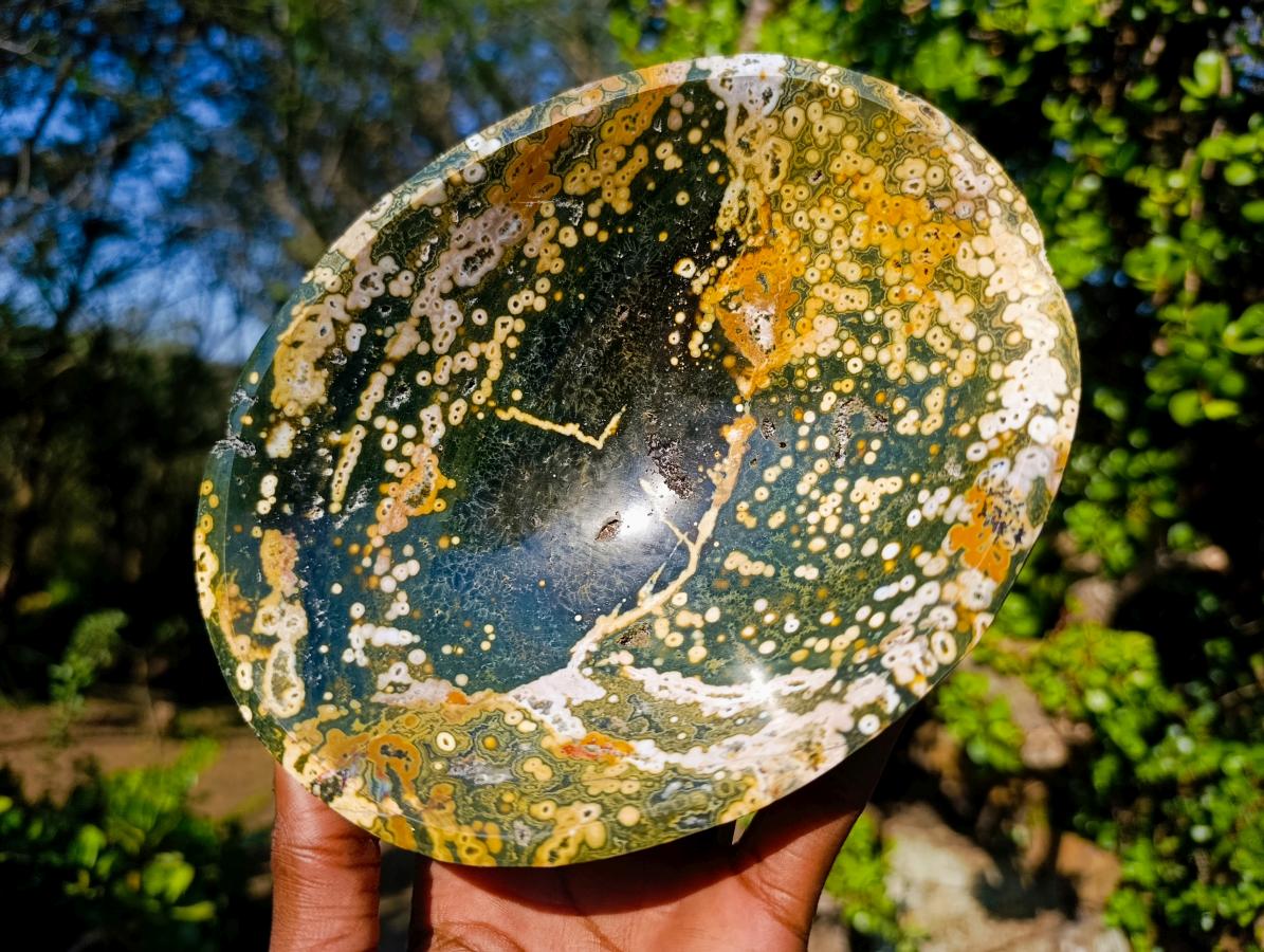 Polished Ocean Jasper Bowls x 2 From Northwest Coast, Madagascar - Toprock Gemstones and Minerals 