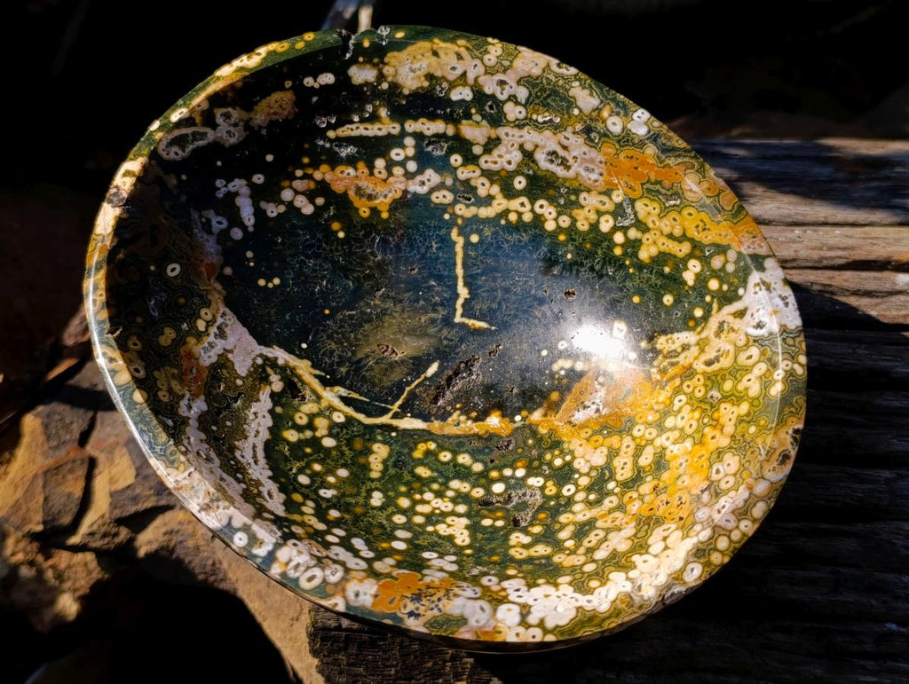Polished Ocean Jasper Bowls x 2 From Northwest Coast, Madagascar - Toprock Gemstones and Minerals 