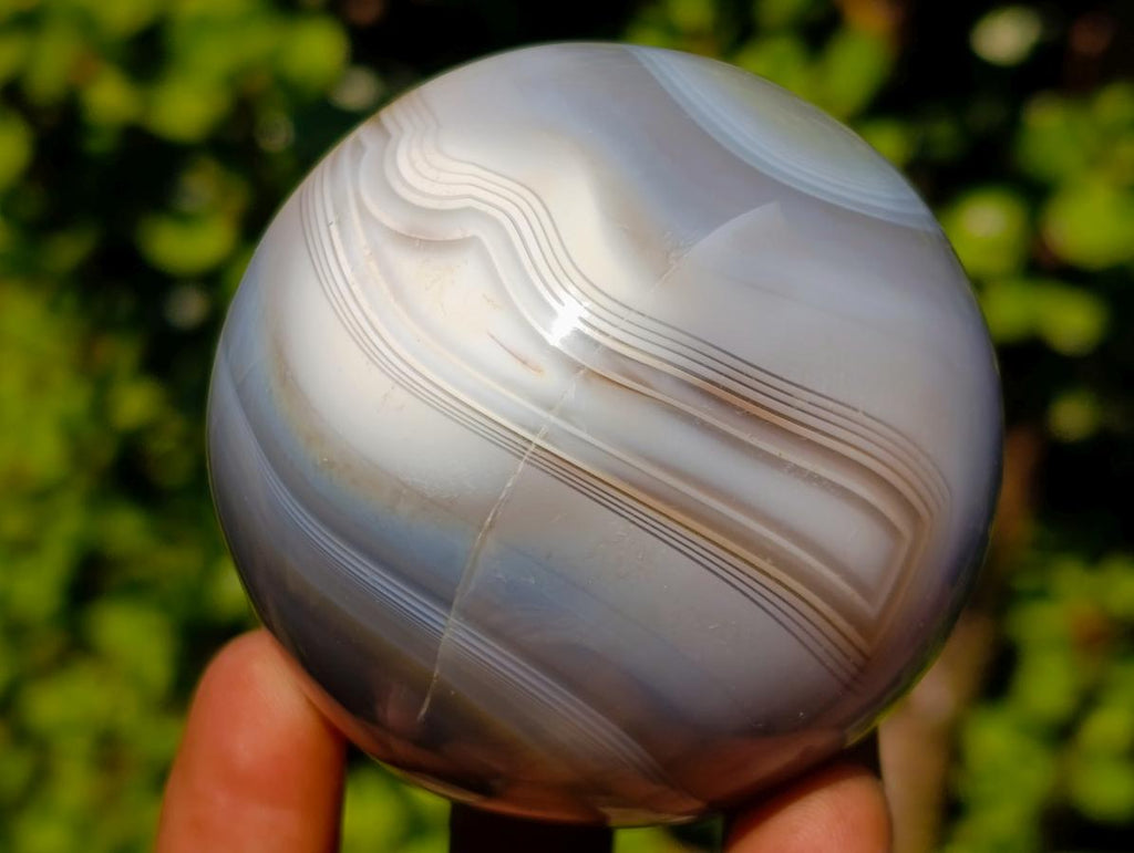 Polished Banded Agate Spheres x 4 From Madagascar - Toprock Gemstones and Minerals 