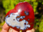 Polished Carnelian Agate Gemstone Hearts x 12 From Madagascar - Toprock Gemstones and Minerals 
