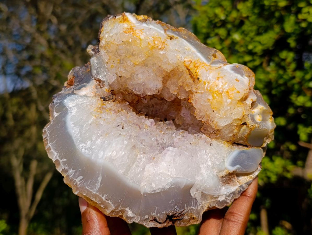Polished Agate Amethyst Geodes x 2 From Maintirano, Madagascar - Toprock Gemstones and Minerals 
