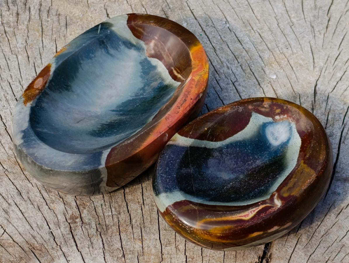 Polished Polychrome Jasper Bowls x 6 From NW Coast, Madagascar - Toprock Gemstones and Minerals 