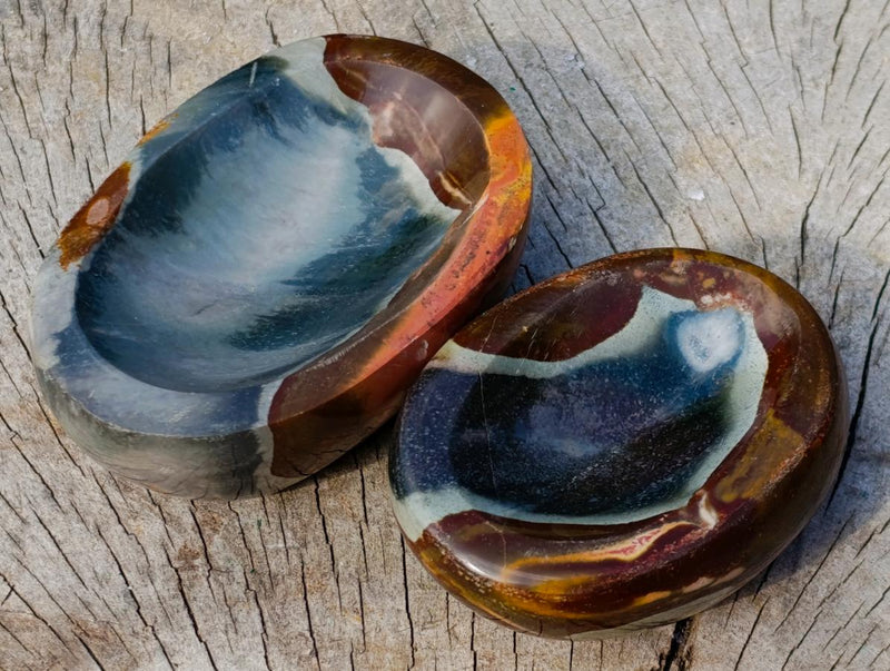 Polished Polychrome Jasper Bowls x 6 From NW Coast, Madagascar - Toprock Gemstones and Minerals 