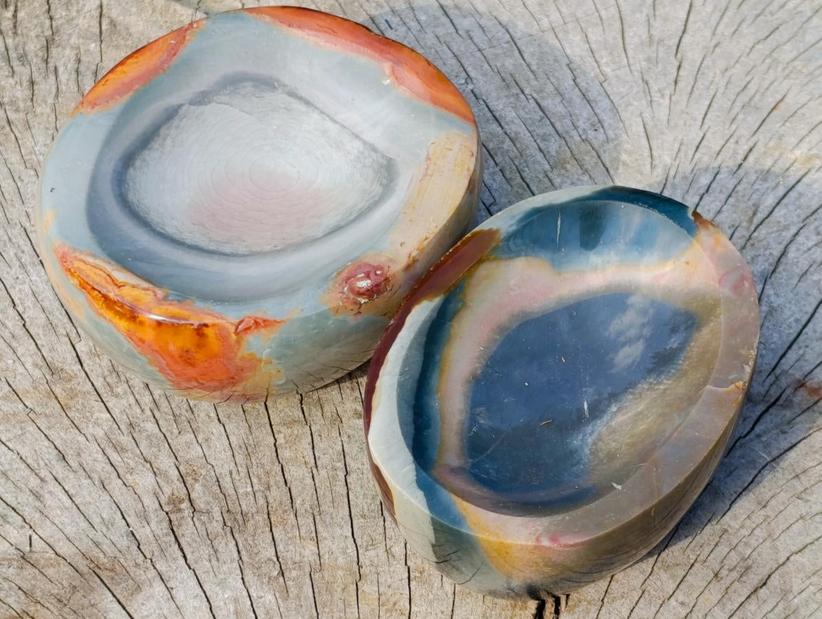 Polished Polychrome Jasper Bowls x 6 From NW Coast, Madagascar - Toprock Gemstones and Minerals 