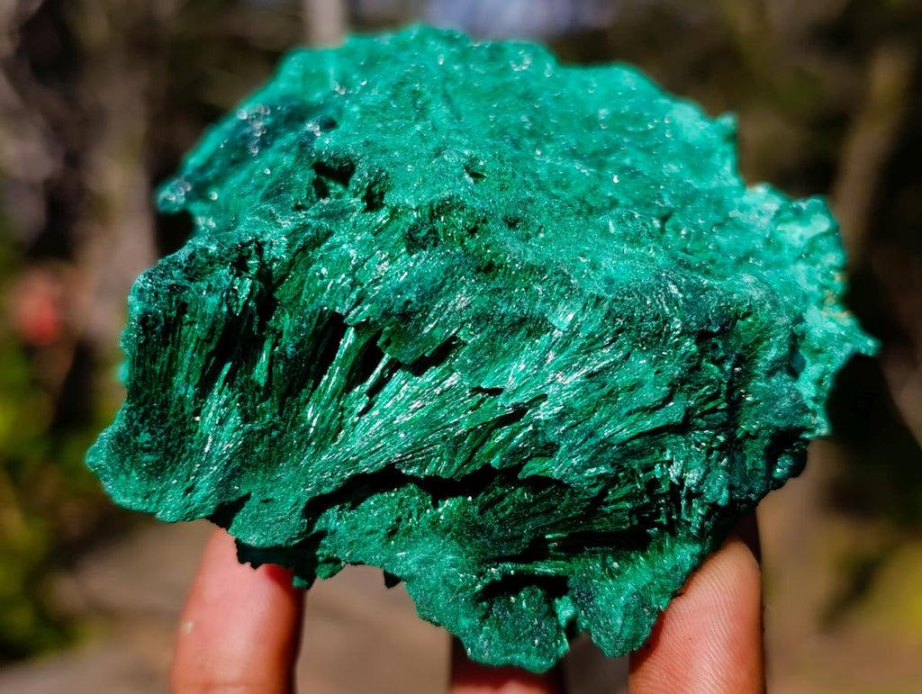 Natural Silky Malachite Specimens x 3 From Kasompe, Congo - Toprock Gemstones and Minerals 