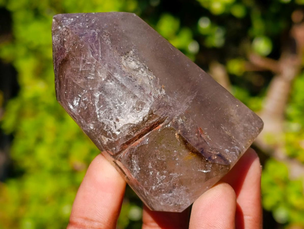 Polished Smokey Citrine and Smokey Window Quartz Crystals x 6 From Madagascar - Toprock Gemstones and Minerals 