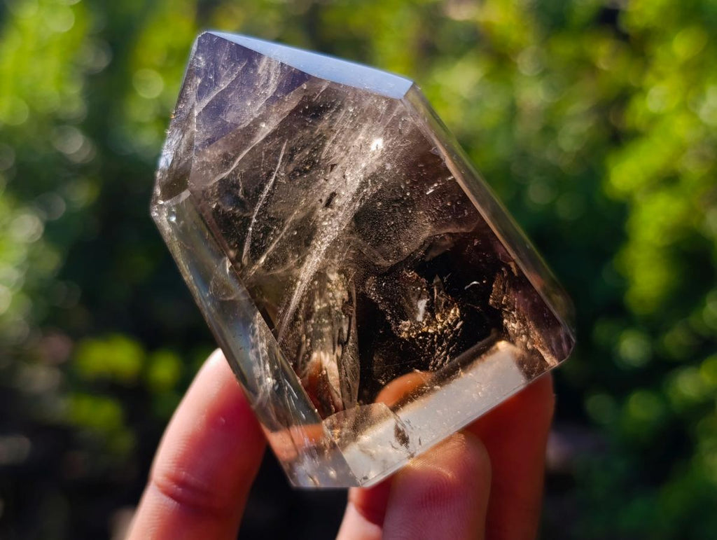 Polished Smokey Citrine and Smokey Window Quartz Crystals x 6 From Madagascar - Toprock Gemstones and Minerals 