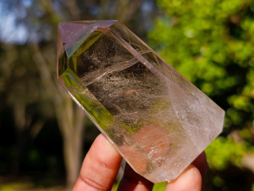 Polished Smokey Citrine and Smokey Window Quartz Crystals x 6 From Madagascar - Toprock Gemstones and Minerals 
