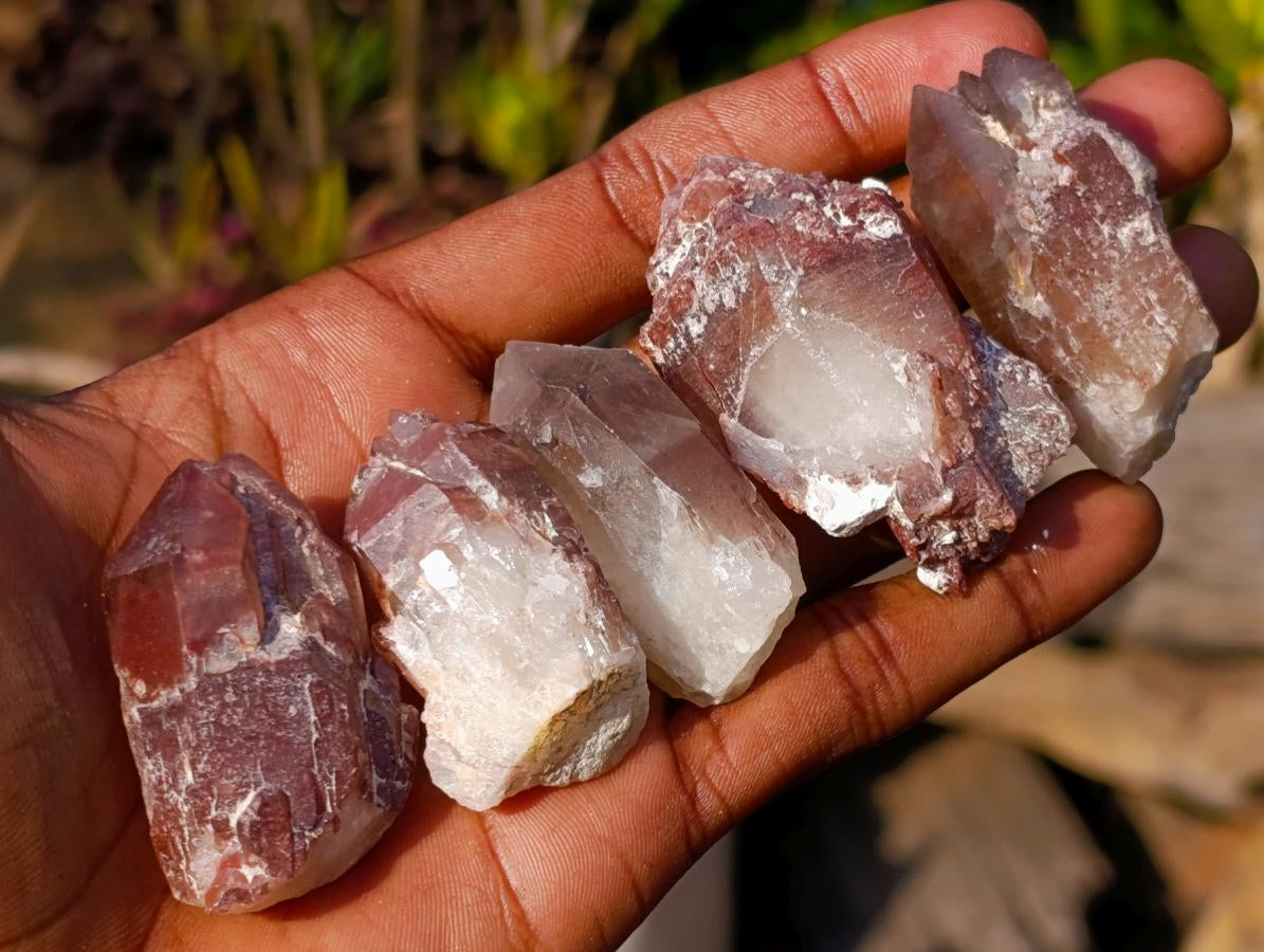 Natural Red Hematoid Quartz Crystals x 35 From Karoi, Zimbabwe - Toprock Gemstones and Minerals 