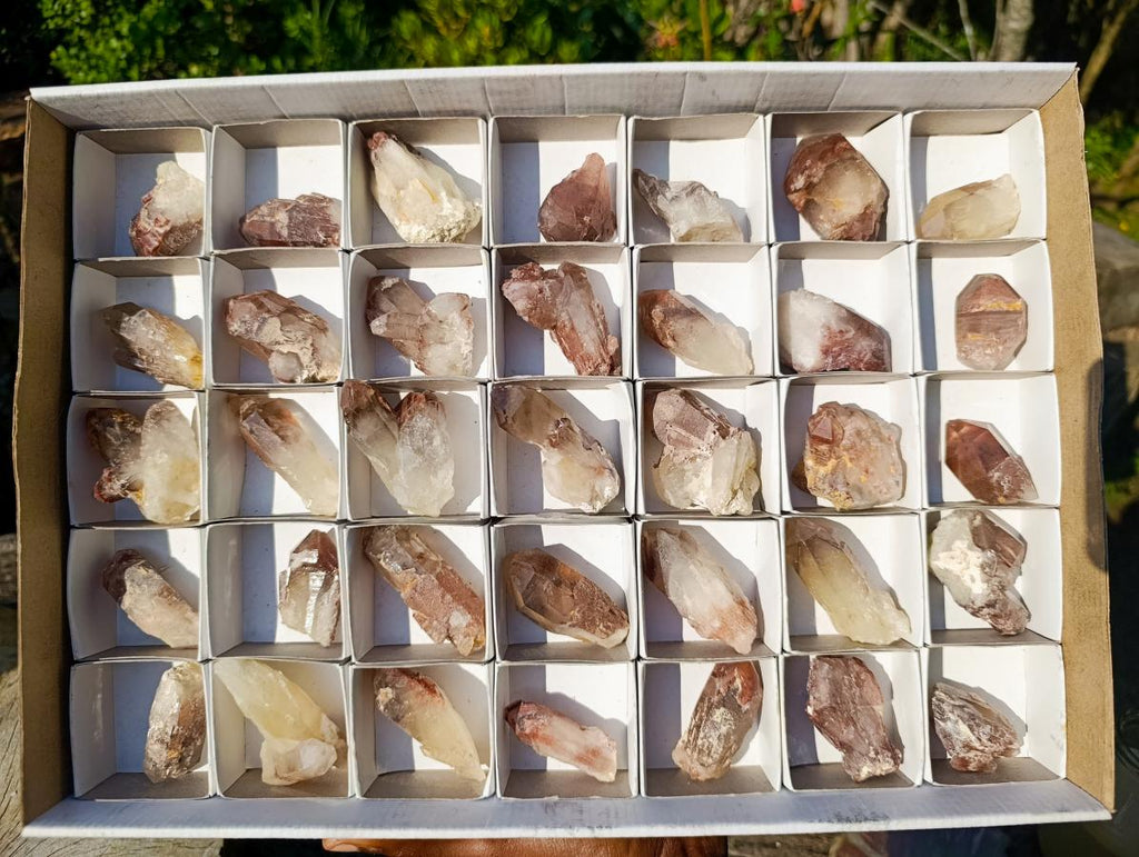 Natural Red Hematoid Quartz Crystals x 35 From Karoi, Zimbabwe - Toprock Gemstones and Minerals 