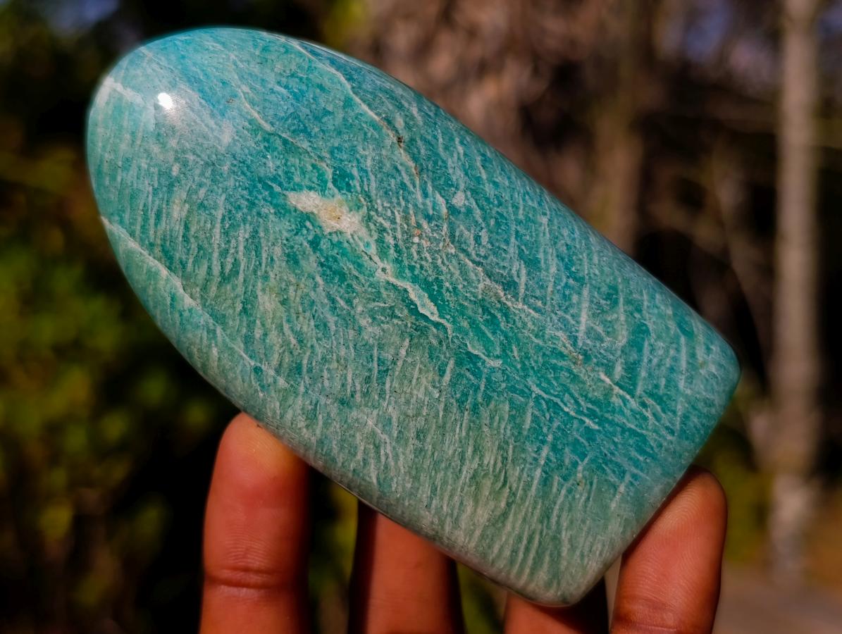 Polished Amazonite Standing Display Pieces x 12 From Madagascar - Toprock Gemstones and Minerals 