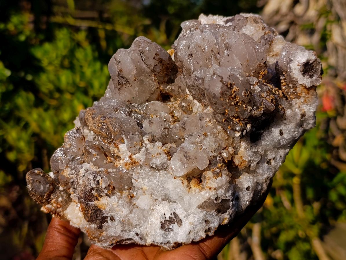 Natural Large Drusy Quartz Coated Calcite Cluster Specimen x 1 From Albert's Mountain, Lesotho - Toprock Gemstones and Minerals 