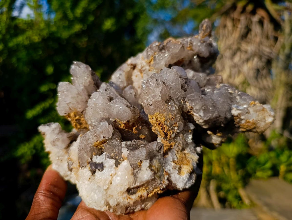 Natural Large Drusy Quartz Coated Calcite Cluster Specimen x 1 From Albert's Mountain, Lesotho - Toprock Gemstones and Minerals 