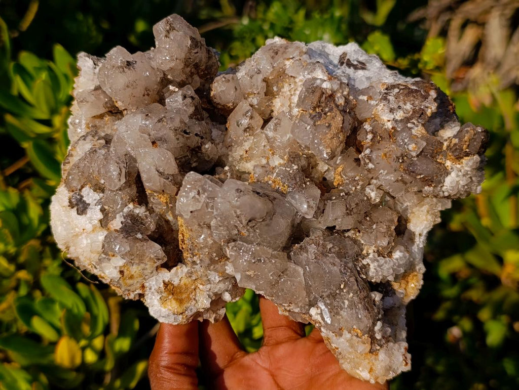 Natural Large Drusy Quartz Coated Calcite Cluster Specimen x 1 From Albert's Mountain, Lesotho - Toprock Gemstones and Minerals 