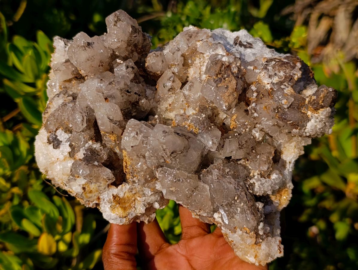 Natural Large Drusy Quartz Coated Calcite Cluster Specimen x 1 From Albert's Mountain, Lesotho - Toprock Gemstones and Minerals 