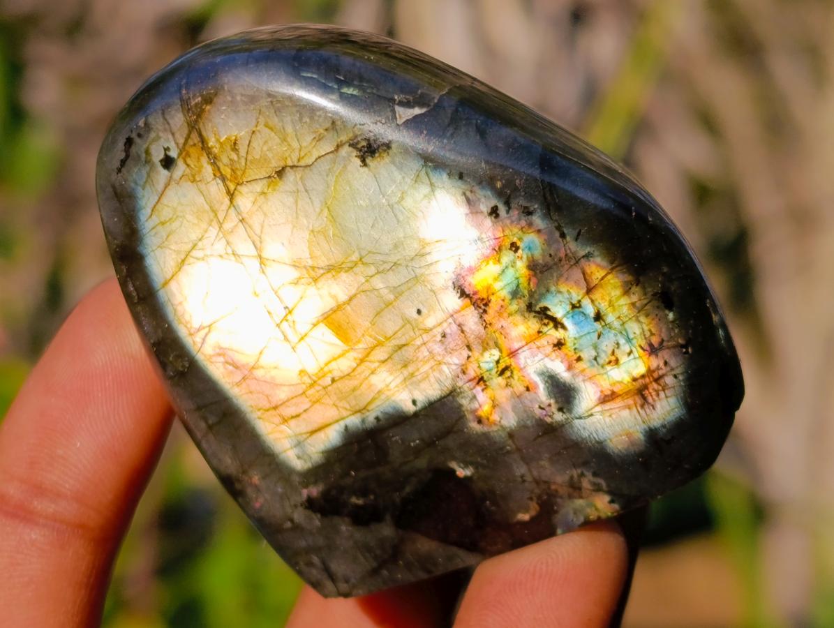 Polished Rare Spectrolite Labradorite Standing Display Pieces x 6 From Madagascar - Toprock Gemstones and Minerals 