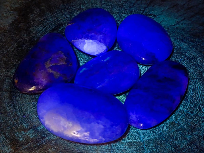 Polished Watermelon Fluorite Palm Stones x 12 From Uis, Namibia - Toprock Gemstones and Minerals 