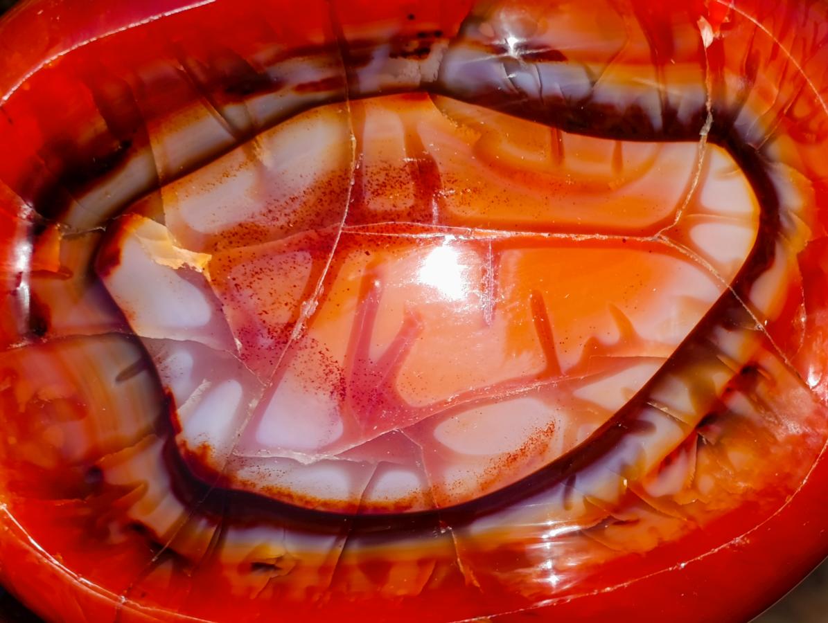 Polished Large Carnelian Agate Gemstone Bowl x 1 From Madagascar - Toprock Gemstones and Minerals 