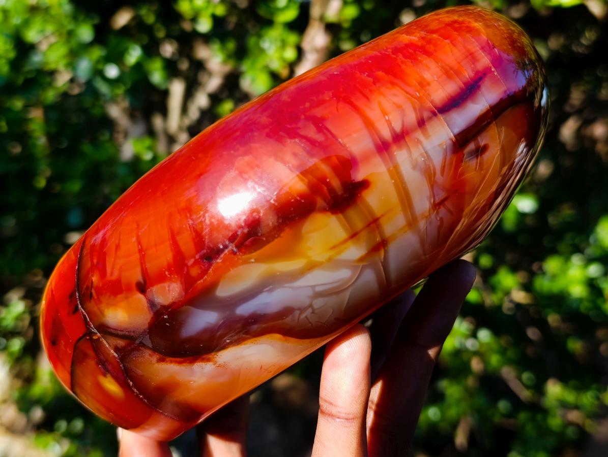 Polished Large Carnelian Agate Gemstone Bowl x 1 From Madagascar - Toprock Gemstones and Minerals 