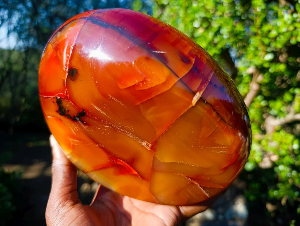 Polished Large Carnelian Agate Gemstone Bowl x 1 From Madagascar - Toprock Gemstones and Minerals 