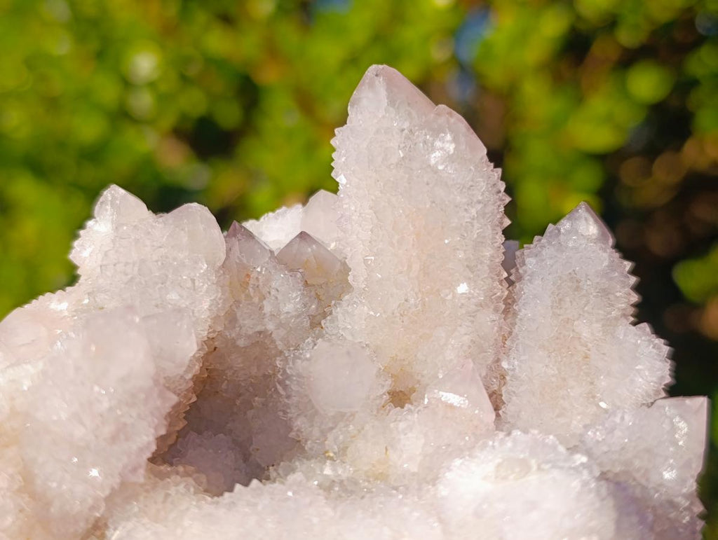 Natural Pale Lilac Drusy Spirit Quartz Clusters with Smokey Quartz x 2 From Boekenhouthoek, South Africa - Toprock Gemstones and Minerals 