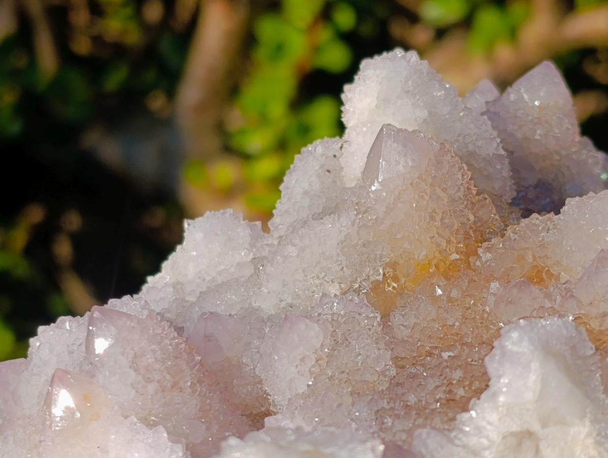 Natural Pale Lilac Drusy Spirit Quartz Clusters with Smokey Quartz x 2 From Boekenhouthoek, South Africa - Toprock Gemstones and Minerals 