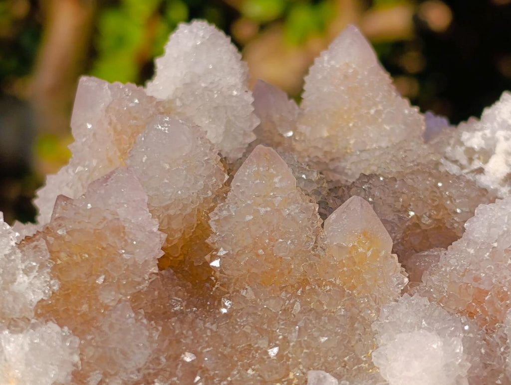 Natural Pale Lilac Drusy Spirit Quartz Clusters with Smokey Quartz x 2 From Boekenhouthoek, South Africa - Toprock Gemstones and Minerals 