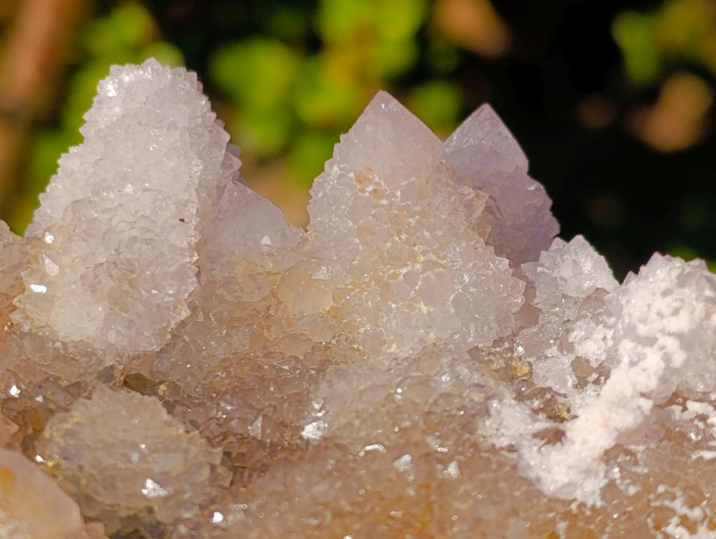 Natural Pale Lilac Drusy Spirit Quartz Clusters with Smokey Quartz x 2 From Boekenhouthoek, South Africa - Toprock Gemstones and Minerals 