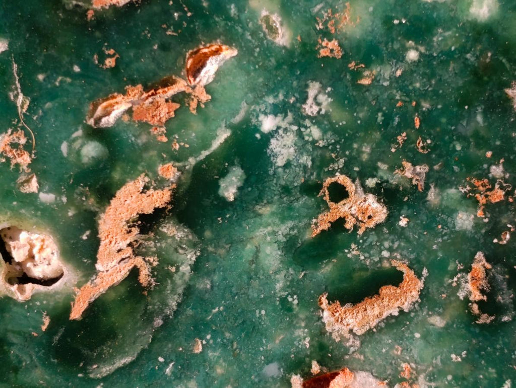 Polished On One Side Large Mtorolite Chrysoprase Slices x 2 From Mutorashanga, Zimbabwe - Toprock Gemstones and Minerals 