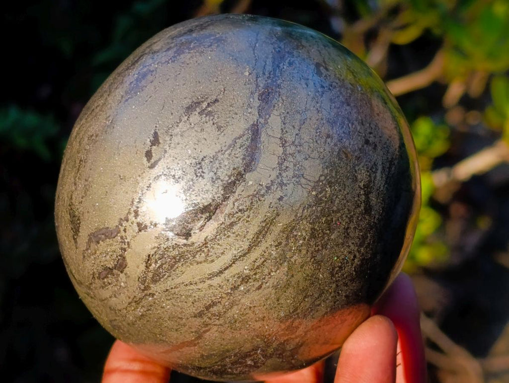 Polished Large Basalt Pharaoh Stone Sphere x 1 From Iron Duke Mine, Zimbabwe - Toprock Gemstones and Minerals 