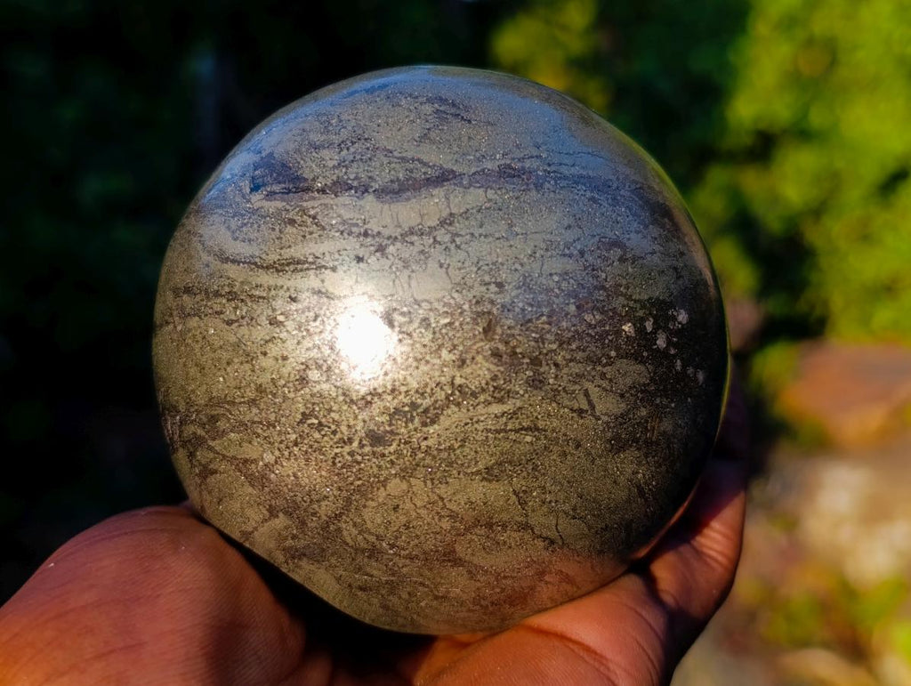 Polished Large Basalt Pharaoh Stone Sphere x 1 From Iron Duke Mine, Zimbabwe - Toprock Gemstones and Minerals 