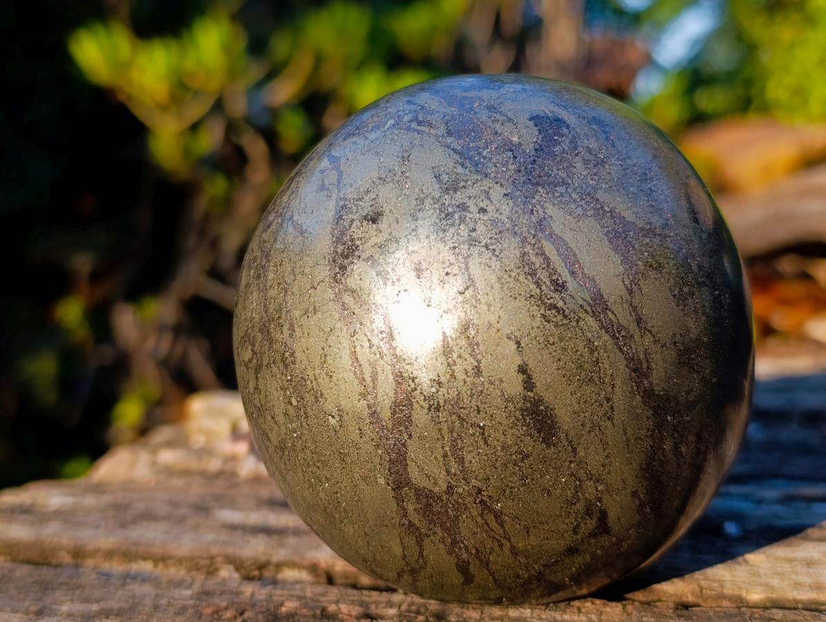 Polished Large Basalt Pharaoh Stone Sphere x 1 From Iron Duke Mine, Zimbabwe - Toprock Gemstones and Minerals 