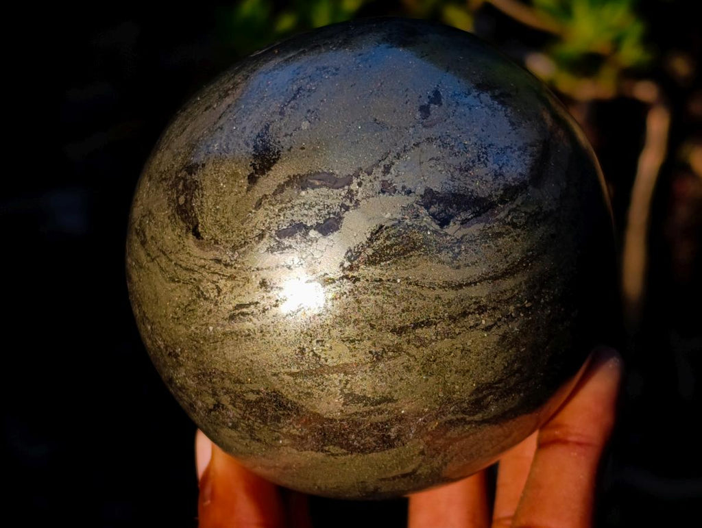 Polished Large Basalt Pharaoh Stone Sphere x 1 From Iron Duke Mine, Zimbabwe - Toprock Gemstones and Minerals 