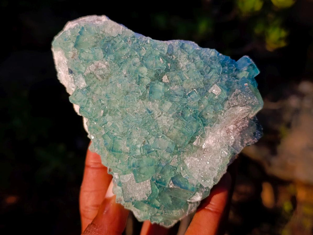 Natural Green Cubic Fluorite Specimens x 4 From Mandrosonoro, Madagascar - Toprock Gemstones and Minerals 