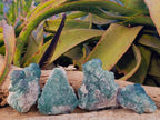 Natural Green Cubic Fluorite Specimens x 4 From Mandrosonoro, Madagascar - Toprock Gemstones and Minerals 