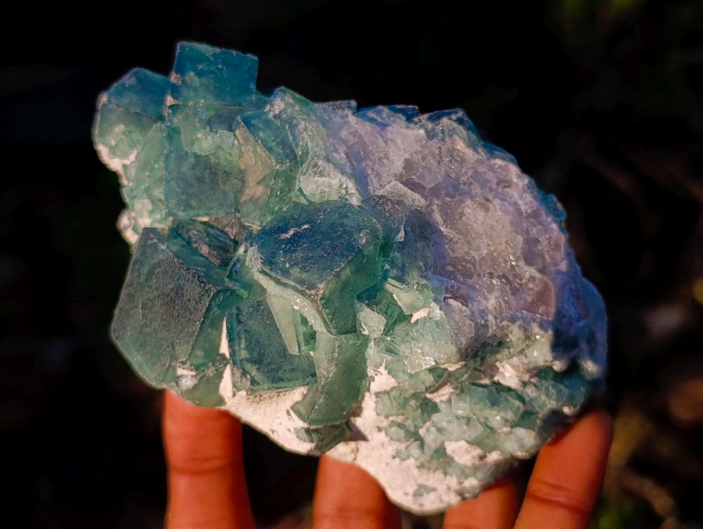 Natural Green Cubic Fluorite Specimens x 4 From Mandrosonoro, Madagascar - Toprock Gemstones and Minerals 